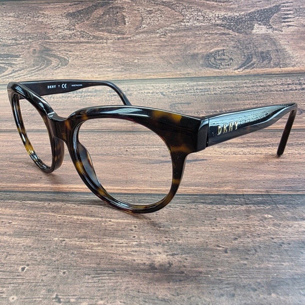 DKNY DY 4143 3702/13 Dark Tortoise Round Cat Eye Eyeglasses 53-19-135